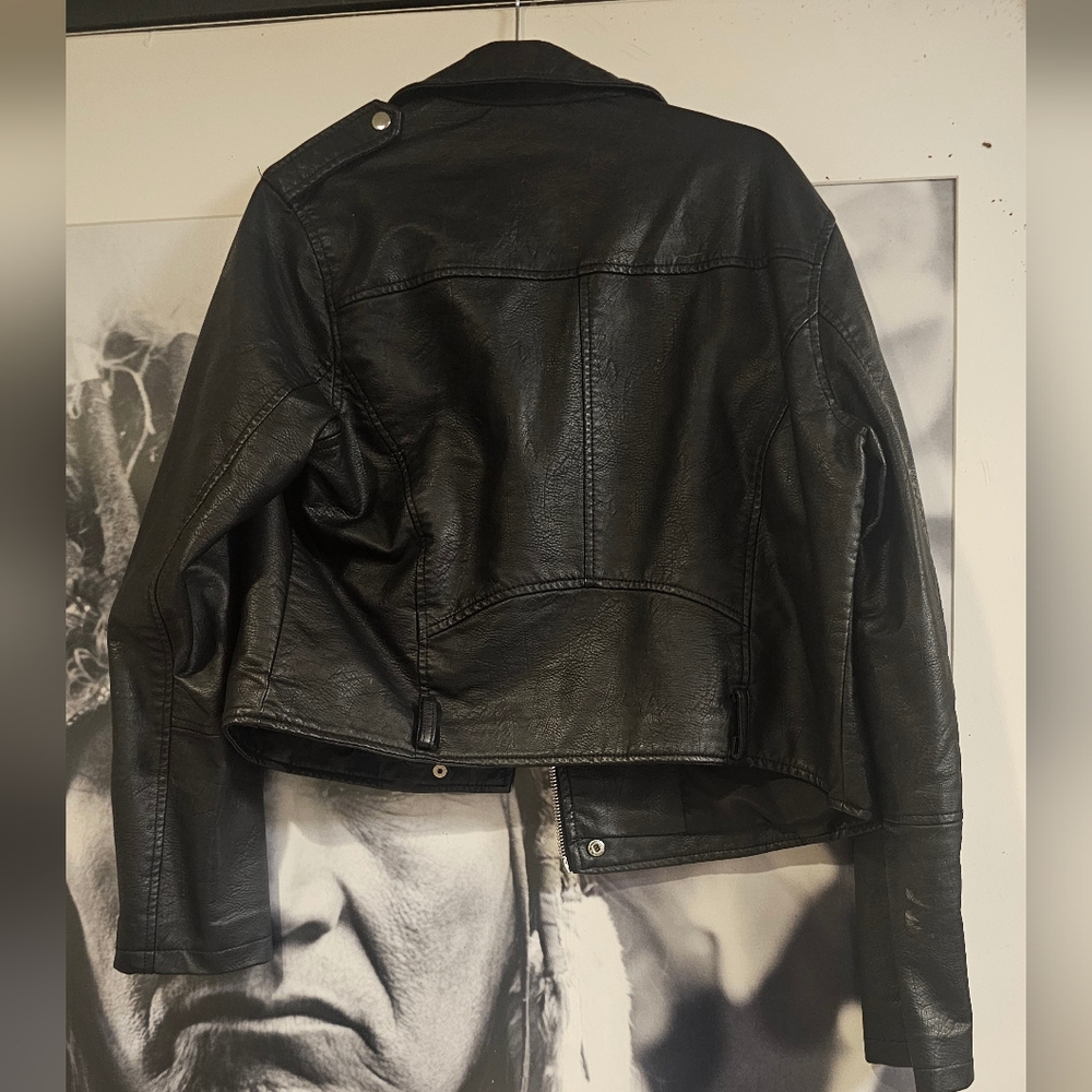 Wild Fable Faux Leather Biker Motorcycle Jacket Size - Picture 4 of 5